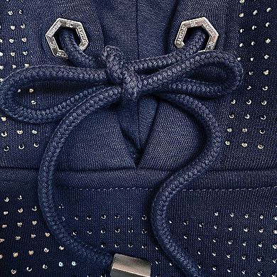 Women's Gameday Couture Navy Dallas Cowboys All-Over Micro Rhinestone Sparkle Pullover Hooded