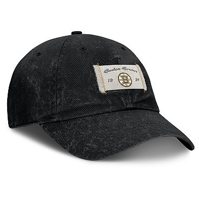 Women's Fanatics Black Boston Bruins Heritage Away Game Adjustable Hat