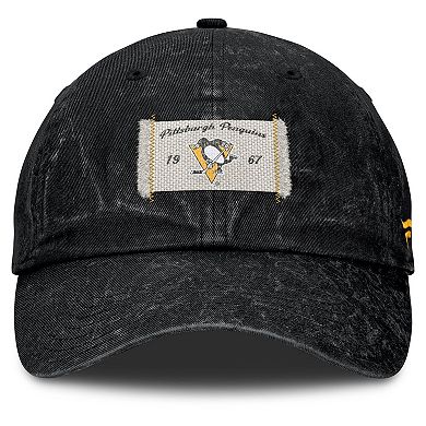 Women's Fanatics Black Pittsburgh Penguins Heritage Away Game Adjustable Hat