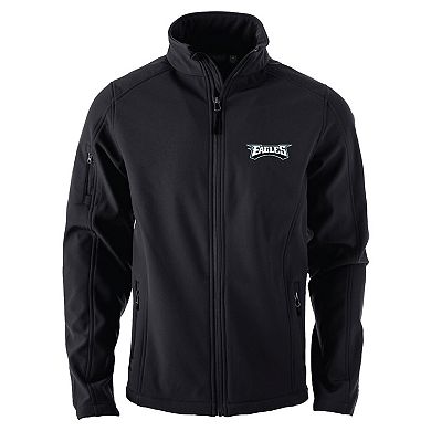 Men's Dunbrooke Black Philadelphia Eagles Sonoma Softshell Full-Zip Jacket