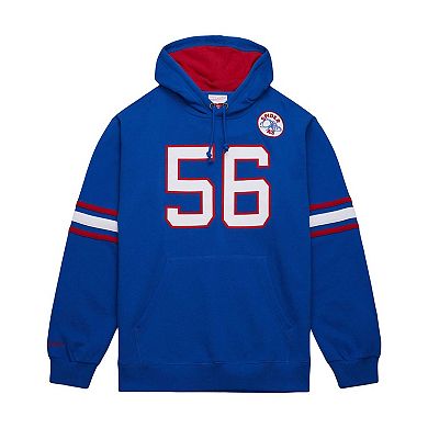 Men's Mitchell & Ness Lawrence Taylor Royal New York Giants Retired Player Name & Number Pullover Hoodie