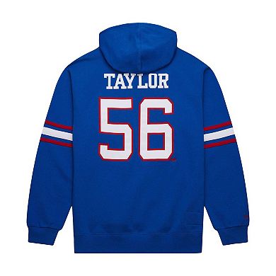Men's Mitchell & Ness Lawrence Taylor Royal New York Giants Retired Player Name & Number Pullover Hoodie