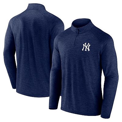 Men's Fanatics Navy New York Yankees Head-to-Head Raglan Quarter