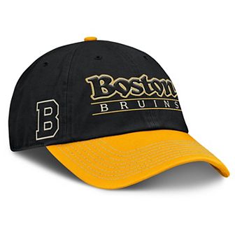 Men's Fanatics Black Boston Bruins Heritage Home Ice Two-Tone Adjustable Hat