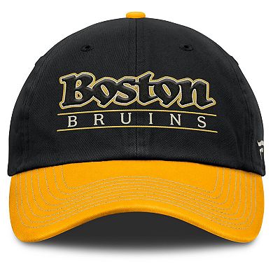 Men's Fanatics Black/Gold Boston Bruins Heritage Home Ice Two-Tone Adjustable Hat