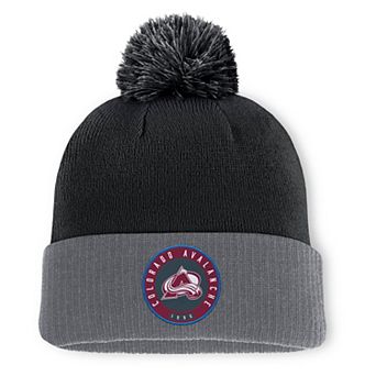 Men's Fanatics Black Colorado Avalanche Cuffed Knit Hat with Pom