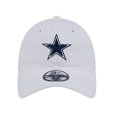 Men's New Era White Dallas Cowboys Main 9TWENTY Adjustable Hat