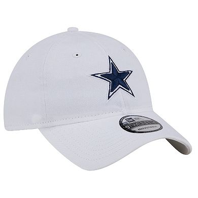 Men's New Era White Dallas Cowboys Main 9TWENTY Adjustable Hat
