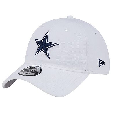 Men's New Era White Dallas Cowboys Main 9TWENTY Adjustable Hat