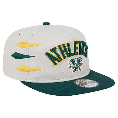 Men's New Era Cream Oakland Athletics Iron Golfer Snapback Hat