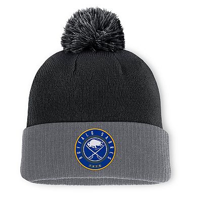 Men's Fanatics Black Buffalo Sabres Cuffed Knit Hat with Pom