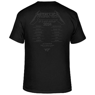 Men's Original Retro Brand Black Virginia Tech Hokies Metallica Retro T-Shirt