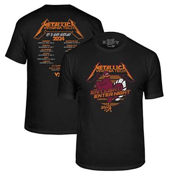 Men's Original Retro Brand Black Virginia Tech Hokies Metallica Retro T-Shirt