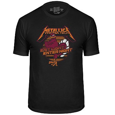 Men's Original Retro Brand Black Virginia Tech Hokies Metallica Retro T-Shirt