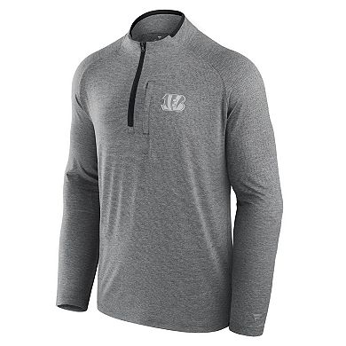 Unisex Fanatics Charcoal Cincinnati Bengals Front Office Performance Primary Quarter-Zip Jacket
