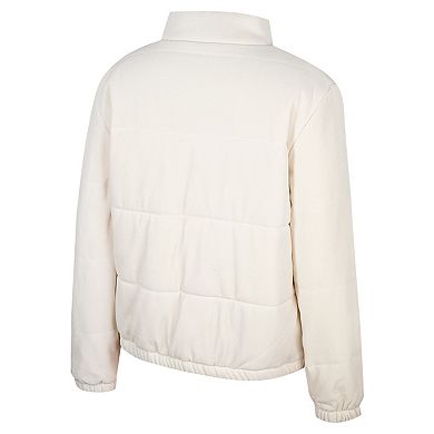 Women's Colosseum Cream Michigan Wolverines So Hot Right Now Quilted Puffer Full-Zip Jacket