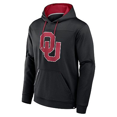 Men's Fanatics Black Oklahoma Sooners Defender Dot Faded Primary Pullover Hoodie