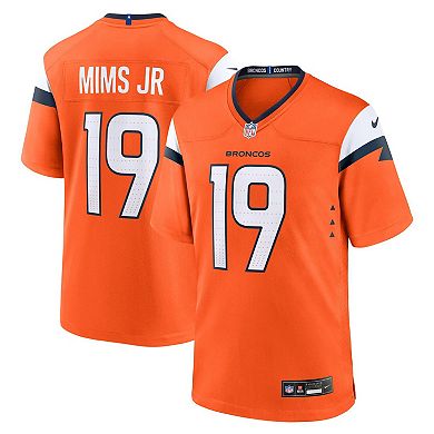 Men's Nike Marvin Mims Jr Orange Denver Broncos Team Game Jersey