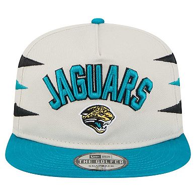 Men's New Era Stone/Teal Jacksonville Jaguars Athletic Golfer Snapback Hat