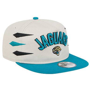 Men's New Era Stone/Teal Jacksonville Jaguars Athletic Golfer Snapback Hat
