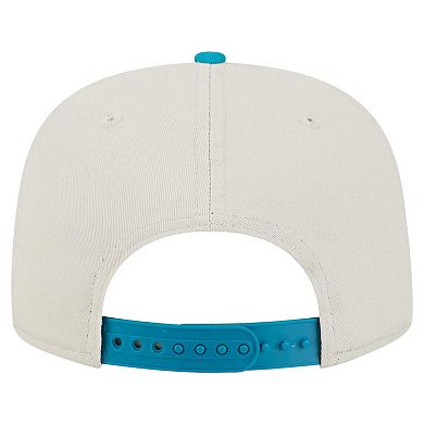 Men's New Era Stone/Teal Jacksonville Jaguars Athletic Golfer Snapback Hat