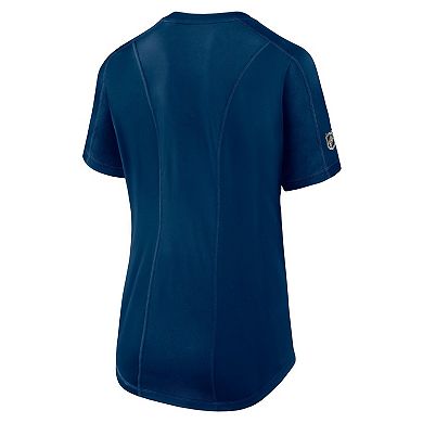 Women's Fanatics Deep Sea Blue Seattle Kraken Authentic Pro Rink T-Shirt