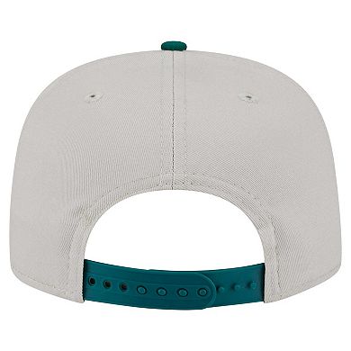 Men's New Era Stone/Green New York Jets Athletic Golfer Snapback Hat
