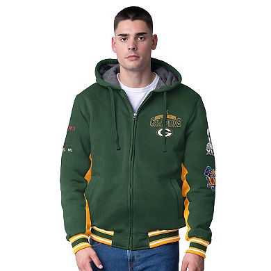 Men's G-III Extreme Green Green Bay Packers No Huddle Commemorative Full-Zip Hoodie Jacket