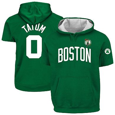 Men's Fanatics Jayson Tatum Kelly Green Boston Celtics Big & Tall Short Sleeve Hoodie