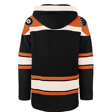 Men's '47 Black Philadelphia Flyers Superior Lacer Pullover Hoodie