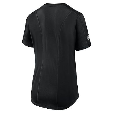 Women's Fanatics Black Chicago Blackhawks Authentic Pro Rink T-Shirt