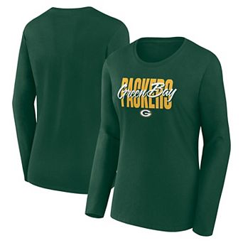 Women's Green Green Bay Packers Grip Long Sleeve T-Shirt