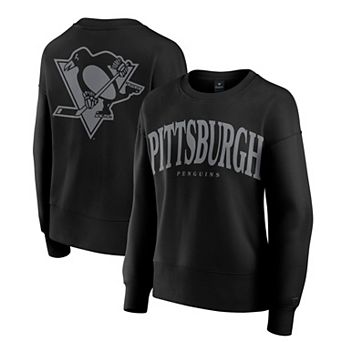 Women's Fanatics Black Pittsburgh Penguins Elements Flow Pullover Sweatshirt