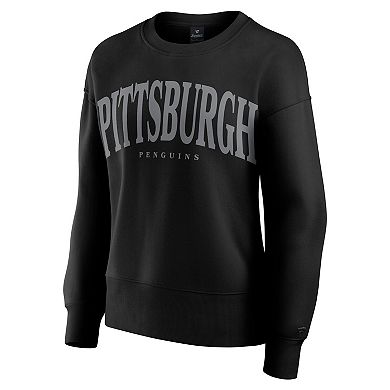 Women's Fanatics Black Pittsburgh Penguins Elements Flow Pullover Sweatshirt
