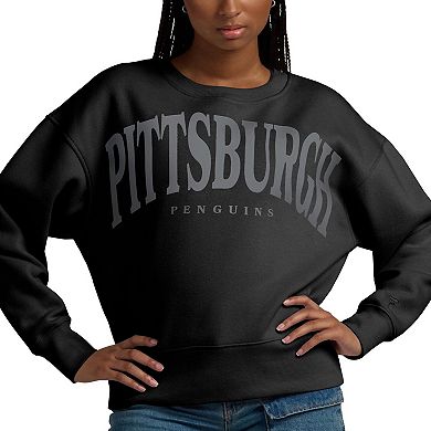 Women's Fanatics Black Pittsburgh Penguins Elements Flow Pullover Sweatshirt