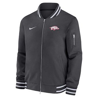 Men's Nike Anthracite Arkansas Razorbacks Full-Zip Bomber Jacket
