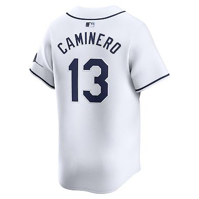 Youth Nike Junior Caminero White Tampa Bay Rays Home Limited Player Jersey