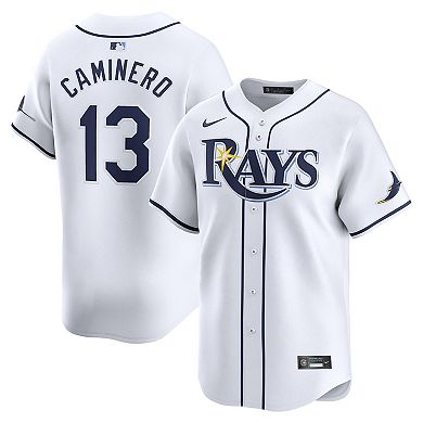 Youth Nike Junior Caminero White Tampa Bay Rays Home Limited Player Jersey