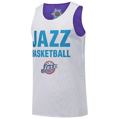 Men's Mitchell & Ness Purple Utah Jazz Hardwood Classics Reversible Mesh Practice Jersey