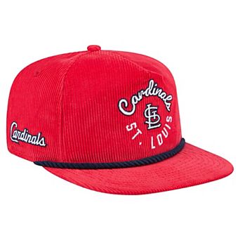 Men's New Era Red St. Louis Cardinals Full Circle Corduroy Golfer Adjustable Hat