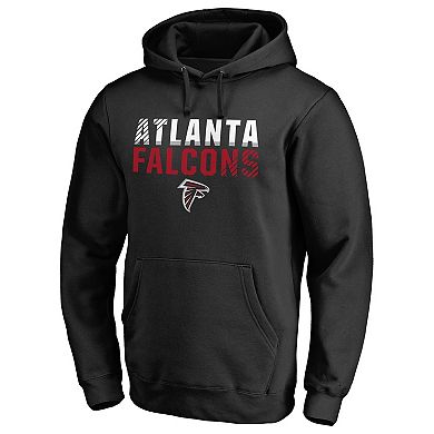 Men's Black Atlanta Falcons Iconic Collection Fade Out Pullover Hoodie