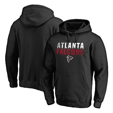 Men's Black Atlanta Falcons Iconic Collection Fade Out Pullover Hoodie