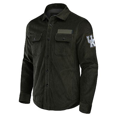 Men's Darius Rucker Collection by Fanatics Olive Kentucky Wildcats Corduroy Full-Button Shacket