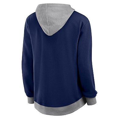 Women's Navy Minnesota Timberwolves Hit It French Terry Full-Zip Hoodie