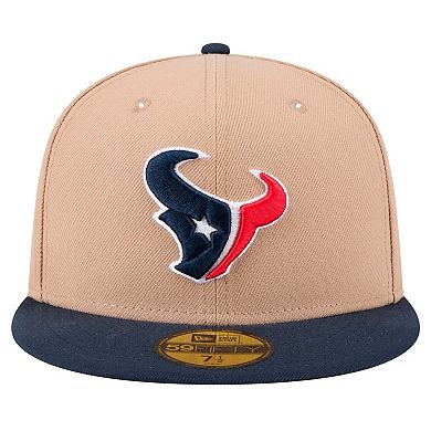 Men's New Era Tan Houston Texans Logo Main 59FIFTY Fitted Hat