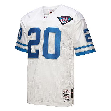 Men's Mitchell & Ness Barry Sanders White Detroit Lions 1994 Authentic Throwback Retired Player Jersey