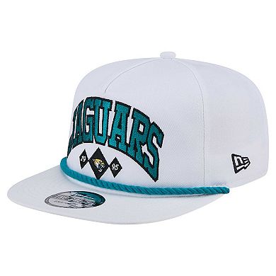 Men's New Era White Jacksonville Jaguars Diamond Golfer Snapback Hat