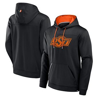 Men's Fanatics Black Oklahoma State Cowboys Defender Dot Faded Primary Pullover Hoodie
