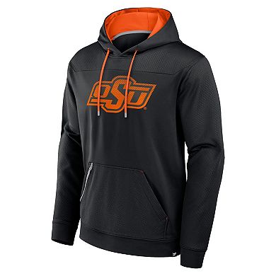 Men's Fanatics Black Oklahoma State Cowboys Defender Dot Faded Primary Pullover Hoodie