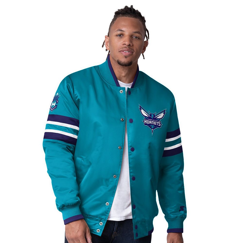 Men's Starter Teal Charlotte Hornets Scout Varsity Satin